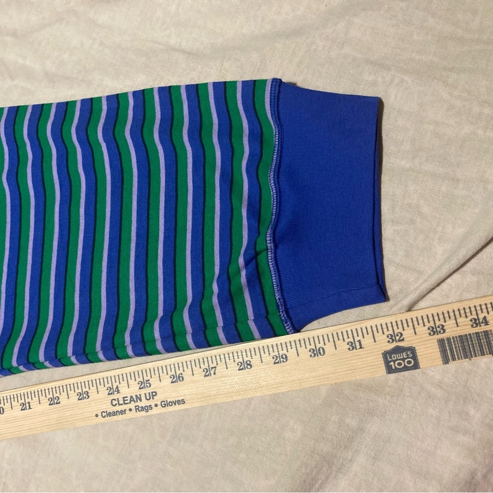 Amazon Essentials Men’s‎ Blue and Green Striped Pajama Bottoms - Picture 3 of 9